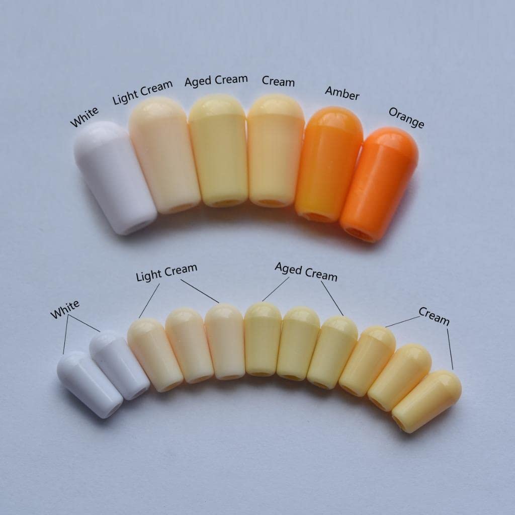 KAISH 10pcs American Thread 3 Way Toggle Switch Tip Switch Cap Knob for USA Les Paul Pickup Selector Switch/Switchcraft Switch A